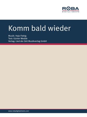 cover image of Komm bald wieder